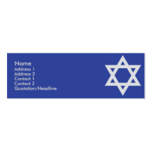 Judaísmo - flaco tarjetas de visita