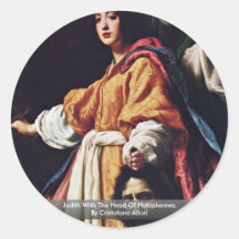 Judith con el jefe de Holophernes Etiqueta