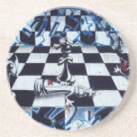 Juego d'�chec en pintada - posavasos