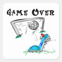 Juego de fútbol sobre las camisetas y los regalos calcomanías cuadradass