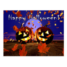 Juego de la calabaza de Halloween Tarjetas Postales