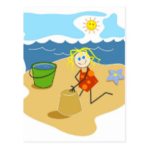 Juego de la playa tarjetas postales