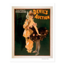 Juego de la subasta del diablo eterno de Yale Tarjetas Postales