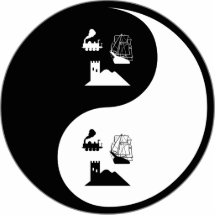 Juego de mesa del alemán de Yin Yang Esculturas Fotograficas