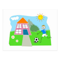 Juego del jardín tarjetas postales