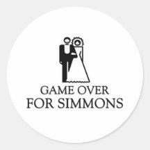 Juego encima para Simmons Etiqueta Redonda