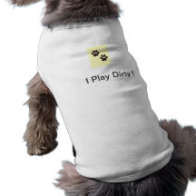 Juego la camisa sucia del perrito camisetas mascota