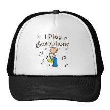 Juego las camisetas y los regalos del saxofón gorras de camionero