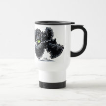 Juego negro de cocker spaniel tazas de café