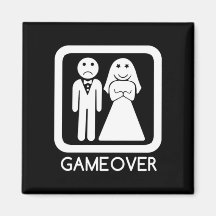 Juego sobre el imán de la novia y del novio