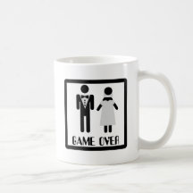 juego sobre icono nupcial de los pares taza de café