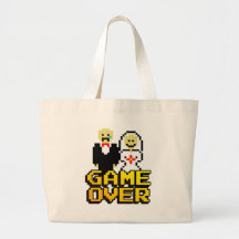 Juego sobre la boda (de 8 bits) bolsa de mano