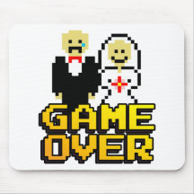 Juego sobre la boda (de 8 bits) tapete de ratón