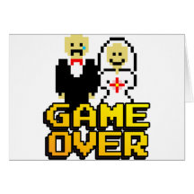 Juego sobre la boda (de 8 bits) tarjetas