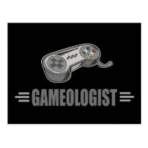 Juego video divertido postal