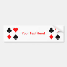 Juegos de la tarjeta de la veintiuna/del póker: Ar Pegatina De Parachoque