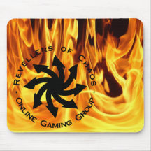 Juerguistas del mousepad del fuego del caos tapetes de raton
