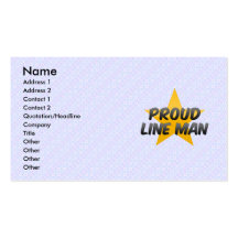 Juez de línea orgulloso tarjetas de visita