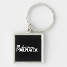 Jugador americano de encargo de la piscina - blanc llaveros