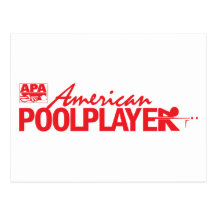 Jugador americano de encargo de la piscina - rojo tarjeta postal