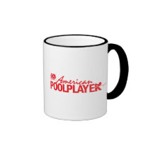 Jugador americano de encargo de la piscina - rojo taza