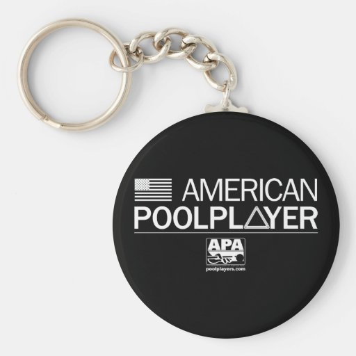Jugador americano de la piscina llavero personalizado