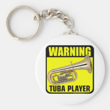Jugador amonestador de la tuba llaveros