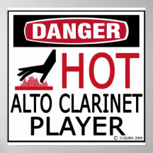 Jugador caliente del Clarinet del alto Impresiones