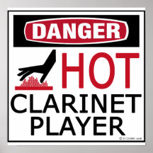 Jugador caliente del Clarinet Poster