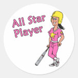 Jugador de All Star - chica Etiqueta