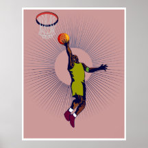 jugador de básquet puesto encima del poster de la 