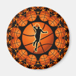 JUGADOR DE BÁSQUET RETRO IMÁN DE NEVERA