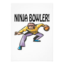 Jugador de bolos de Ninja Invitacion Personal