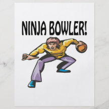 Jugador de bolos de Ninja Tarjetas Publicitarias