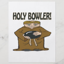Jugador de bolos santo tarjetón
