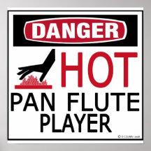 Jugador de flauta caliente de la cacerola poster