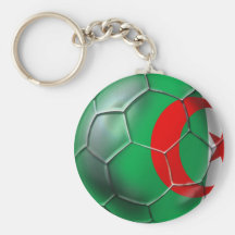 Jugador de fútbol argelino del balón de fútbol de  llaveros