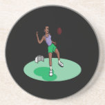Jugador de fútbol de sexo femenino posavasos manualidades