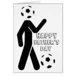 jugador de fútbol, el día de padre feliz tarjetón