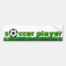 Jugador de fútbol pegatina de parachoque