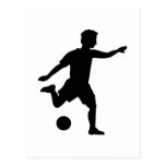Jugador de fútbol postal