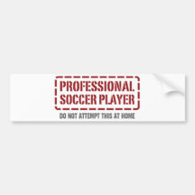Jugador de fútbol profesional etiqueta de parachoque