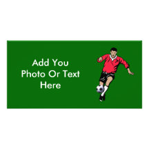 Jugador de fútbol tarjetas fotograficas 