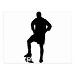 Jugador de fútbol tarjetas postales