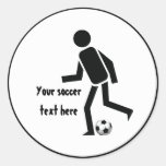 Jugador de fútbol y regalo del personalizado de la etiqueta