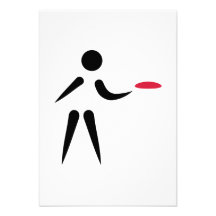 Jugador de golf del disco invitaciones personales 