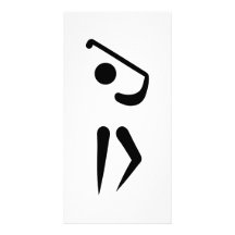 Jugador de golf tarjeta personal con foto