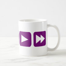 Jugador de música taza de café