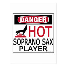 Jugador de saxofón caliente del soprano postal