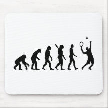 Jugador de tenis de la evolución alfombrilla de ratones